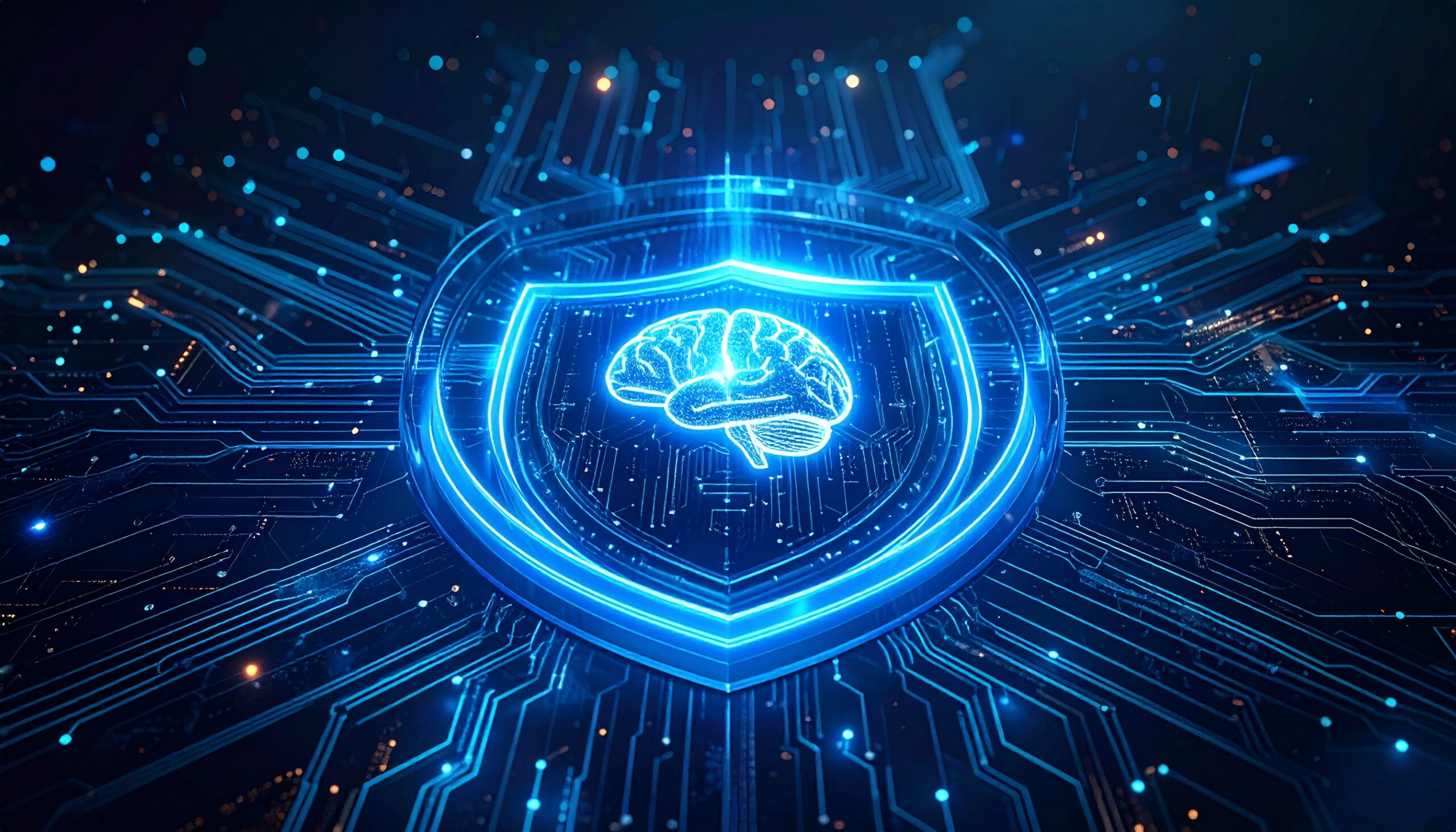 AI cybersecurity defending against cyber attacks with digital shield
